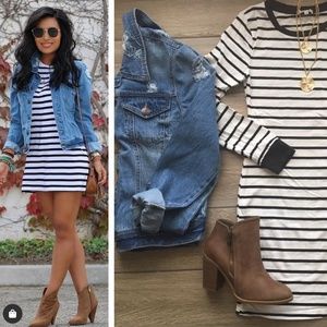 Distressed Denim Jacket - Large